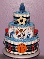 Custom Embroidered Sports Diaper Cake
